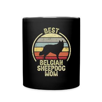 Dog Mom - Belgian Shepherd - Full Colour Mug - black - Front