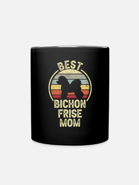 Dog Mom - Bichon Frise - Full Colour Mug - black