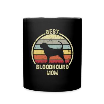 Hund Mom - Bloodhound - Tasse einfarbig - Schwarz - Vorne