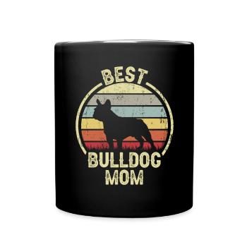 Dog mother - Bulldog - Full Colour Mug - black - Front