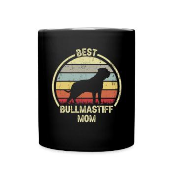 Hund Mom - Bullmastiff - Tasse einfarbig - Schwarz - Vorne