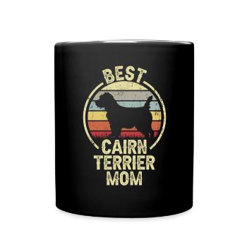 Hund Mom - Cairn Terrier - Tasse einfarbig - Schwarz - Vorne