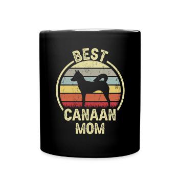 Hund Mom - Kanaan - Tasse einfarbig - Schwarz - Vorne