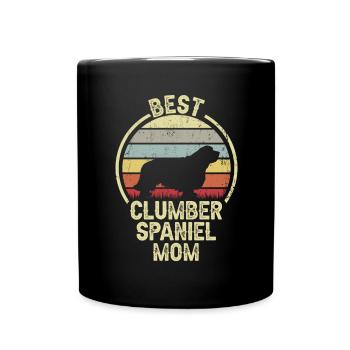 Dog Mom - Clumber Spaniel - Full Colour Mug - black - Front