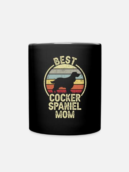 Hund Mom - Cocker Spaniel - Tasse einfarbig - Schwarz