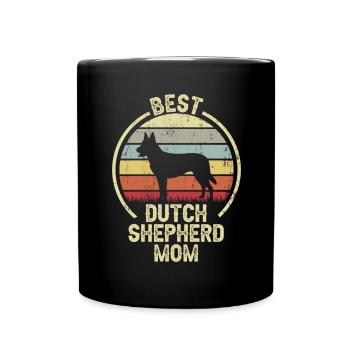 Dog Mom - Dutch Shepherd - Full Colour Mug - black - Front