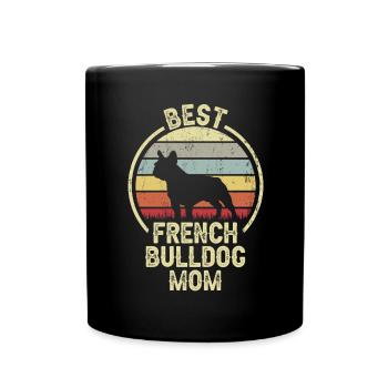 Mère chien - Français Bulldog - Mug uni - noir - Devant