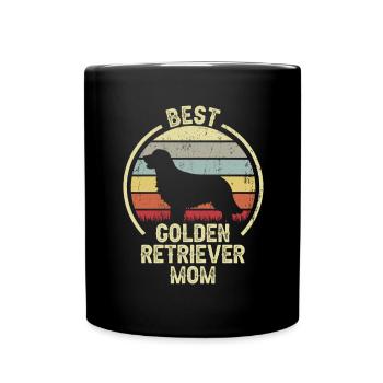 Maman chien - Golden Retriever - Mug uni - noir - Devant