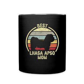 Maman chien - Lhassa Apso - Mug uni - noir - Devant
