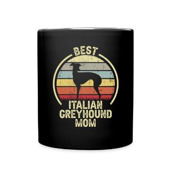 Dog mother - Italian greyhound - Full Colour Mug - black - Front
