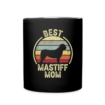 Hund Mom - Mastiff - Tasse einfarbig - Schwarz - Vorne
