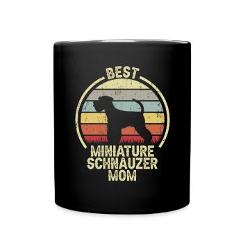 Hund Mom - Miniaturschnauzer - Tasse einfarbig - Schwarz - Vorne