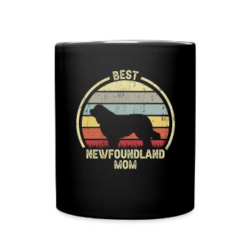Hund Mom - Neufundland - Tasse einfarbig - Schwarz - Vorne