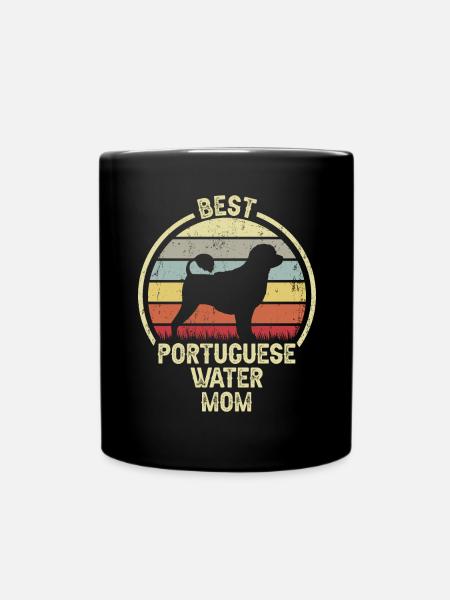 Hund Mom - Portugiesisch Wasserhund - Tasse einfarbig - Schwarz