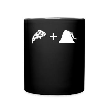 Pizza - Female climbing - - Full Colour Mug - black - Front