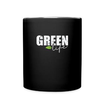 Green Life Nature Environmental Protection Planet Earth - Full Colour Mug - black - Front