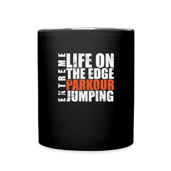 La vie sur le fil du parkour Jumping Extreme - Mug uni - noir - Devant