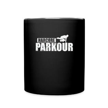 Hardcore Parkour Sport Training Fitness - Tasse einfarbig - Schwarz - Vorne