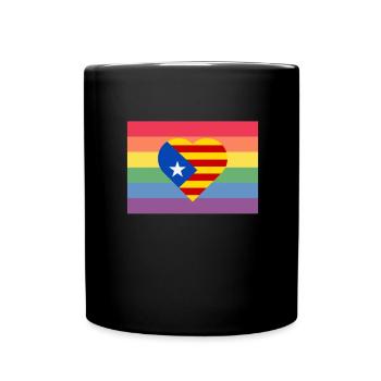 Bandera Independentista Catalana Estelada Negra - Tasse einfarbig - Schwarz - Vorne