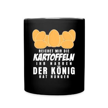 Kartoffel Spruch Kartoffeln - Tasse einfarbig - Schwarz - Vorne
