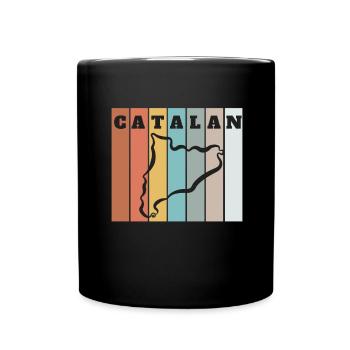 Bandera Independentista Catalana Estelada Negra - Tasse einfarbig - Schwarz - Vorne