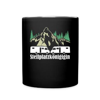 Wohnmobil Camping Camper Wohnmobile - Tasse einfarbig - Schwarz - Vorne