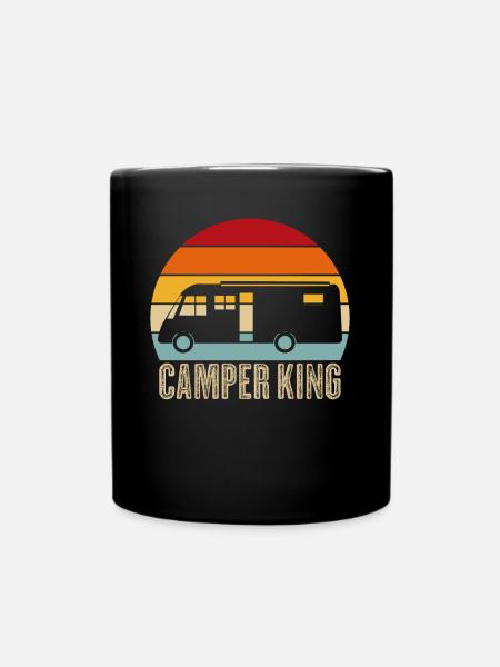 Motorhome Camping Camper Motorhome - Full Colour Mug - black