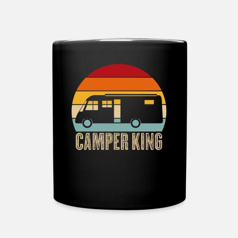 Motorhome Camping Camper Motorhome - Full Colour Mug - black