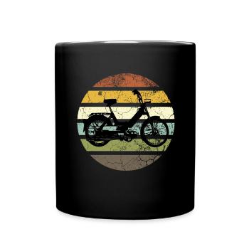 DDR Moped Oldtimer Roller Mofa Scooter 2 Takter - Full Colour Mug - black - Front