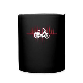 DDR Moped Oldtimer Roller Mofa Scooter 2 Takter - Full Colour Mug - black - Front