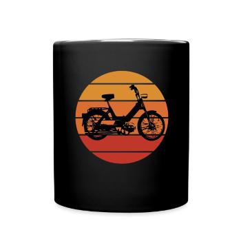 DDR Moped Oldtimer Roller Mofa Scooter 2 Takter - Full Colour Mug - black - Front