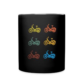 DDR Moped Oldtimer Roller Mofa Scooter 2 Takter - Full Colour Mug - black - Front
