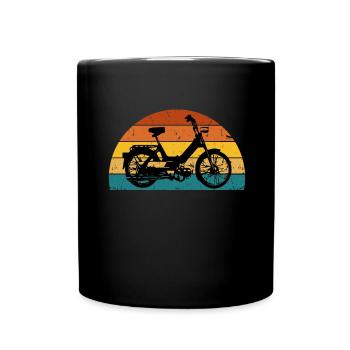 DDR Moped Oldtimer Roller Mofa Scooter 2 Takter - Full Colour Mug - black - Front