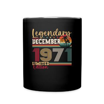 Original December 1971 51st Birthday Gift - Full Colour Mug - black - Front
