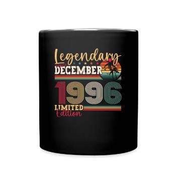 December Born 1996 26th birthday gift - Full Colour Mug - black - Front