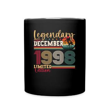 December Born 1998 24th birthday gift - Full Colour Mug - black - Front
