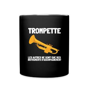 Trompette Orchestre Homme Femme Enfants Cadeau - Tasse einfarbig - Schwarz - Vorne