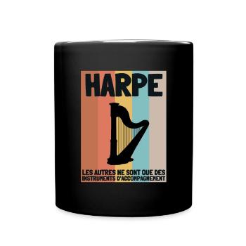 Harp Orchestre Homme Femme Enfants Cadeau - Tasse einfarbig - Schwarz - Vorne