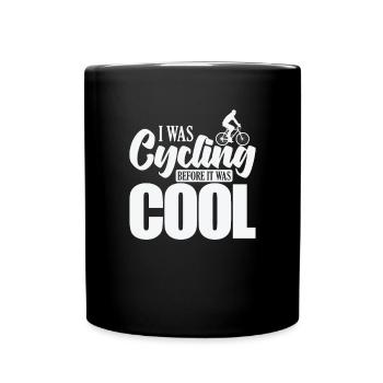 Je faisais du vélo avant que ce soit cool Cyclisme - Mug uni - noir - Devant