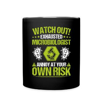 Microbiology Microbiologist Biology Biologist - Full Colour Mug - black - Front