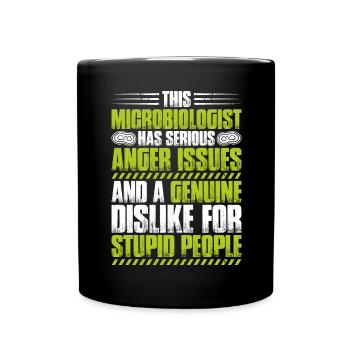 Microbiology Microbiologist Biology Biologist - Full Colour Mug - black - Front