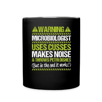 Microbiology Microbiologist Biology Biologist - Full Colour Mug - black - Front