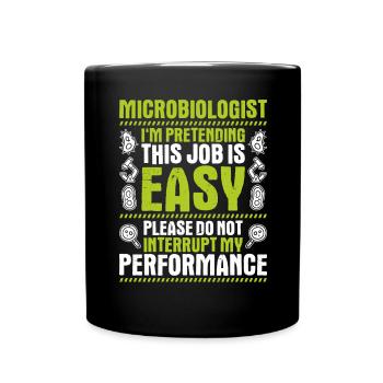 Microbiology Microbiologist Biology Biologist - Full Colour Mug - black - Front