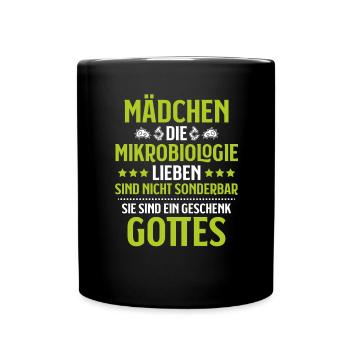 Mikrobiologie Mikrobiologe Biologie Biologe - Tasse einfarbig - Schwarz - Vorne