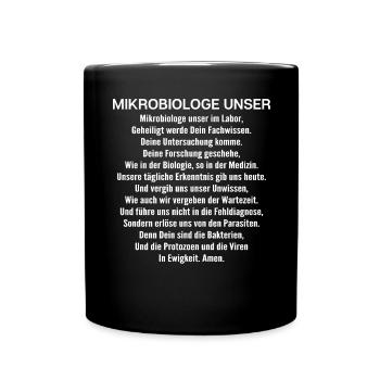 Mikrobiologie Mikrobiologe Biologie Biologe - Tasse einfarbig - Schwarz - Vorne