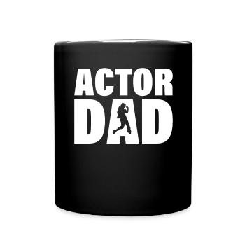Job - Schauspieler Papa - Tasse einfarbig - Schwarz - Vorne