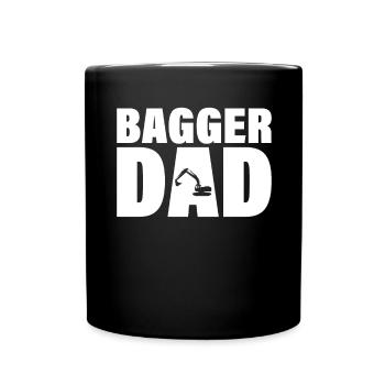 Job - Bagger Dad - Tasse einfarbig - Schwarz - Vorne
