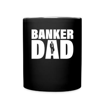 Emploi - Banker Papa - Mug uni - noir - Devant