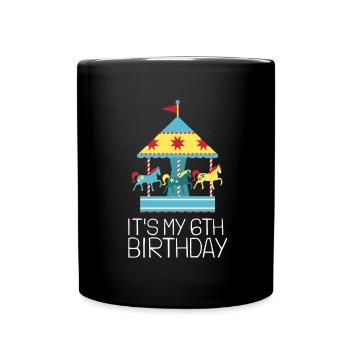 Carnival Party Birthday Girl Cumpleaños Carousel - Tasse einfarbig - Schwarz - Vorne