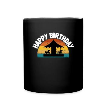 Carnival Party Birthday Girl Cumpleaños Carousel - Tasse einfarbig - Schwarz - Vorne